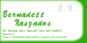 bernadett naszados business card